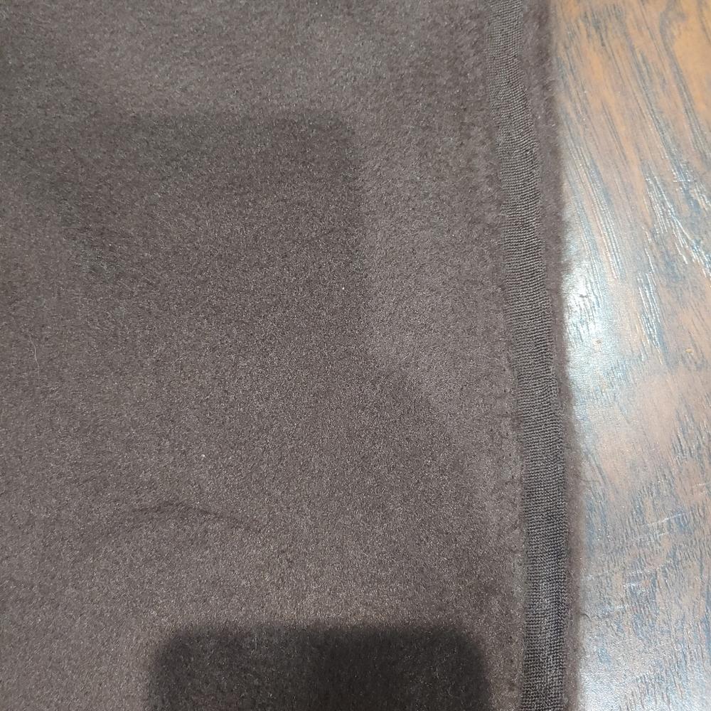 Dark brown fleece like fabric